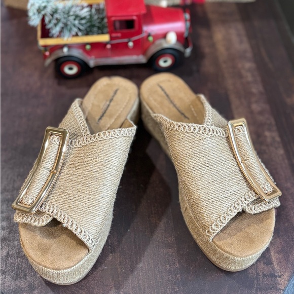 ANTHROPOLOGIE - KELSI DAGGER BROOKLYN Dover Jute Platform Sandals - Picture 17 of 17